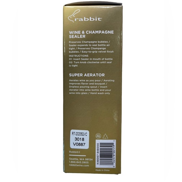 ❤️❤️LAST CHANCE ❤️❤️. Rabbit - Aerate & Preserve Wine set - Gold - Picture 2 of 2